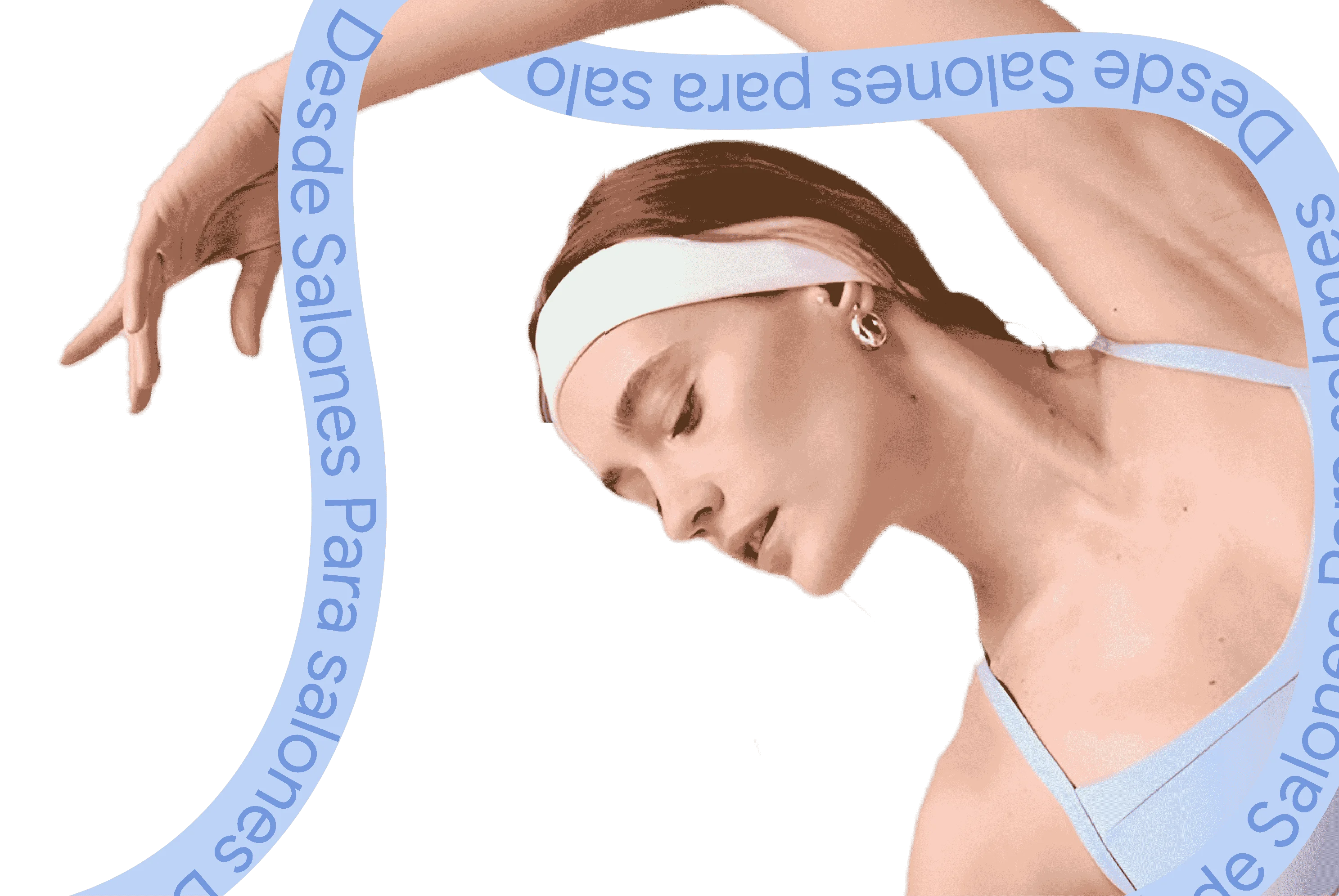 Mujer en movimiento representando bienestar y cuidado personal, imagen destacada del software para salones, barberías y spas de Weibook