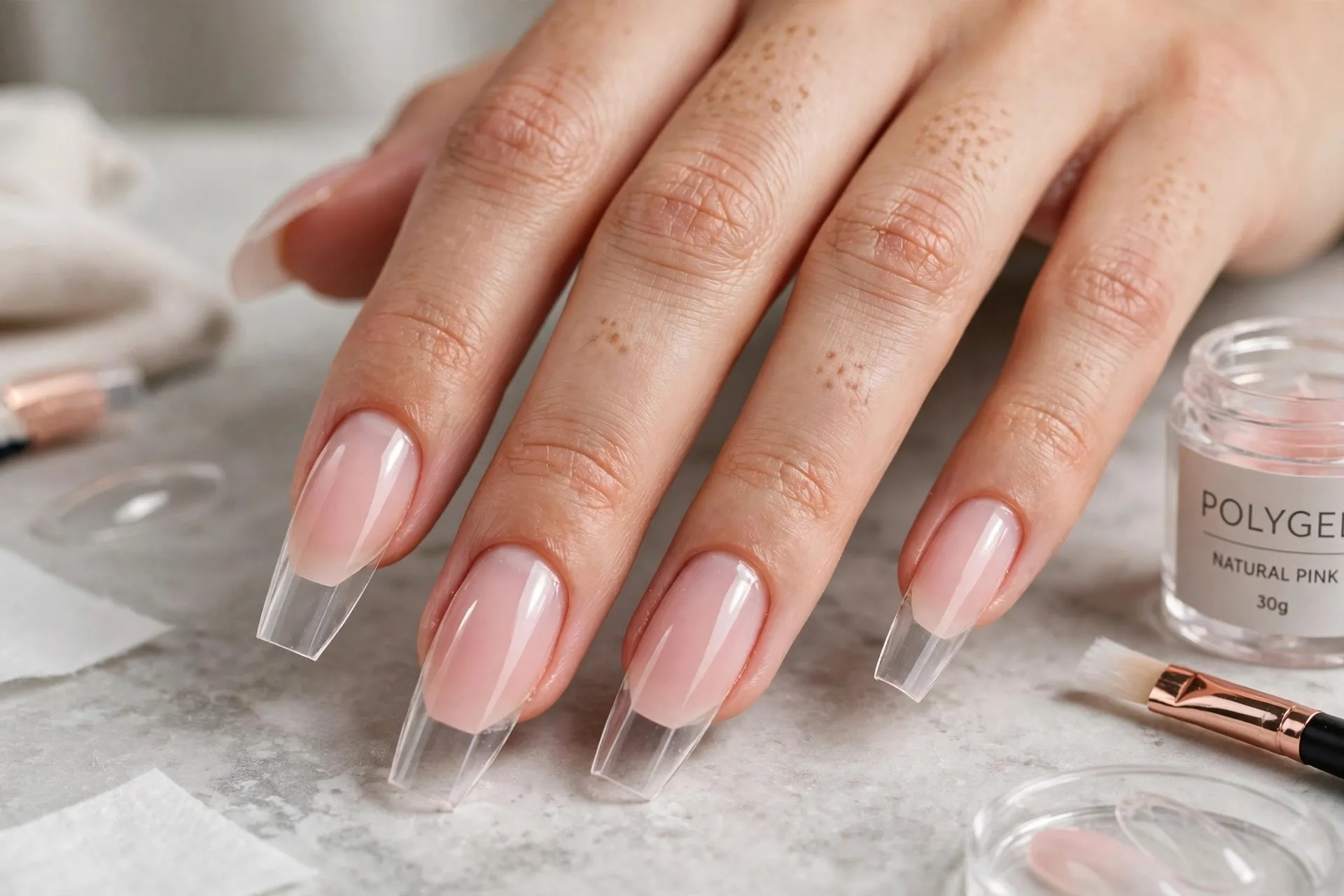 Uñas Acrílicas con tip.