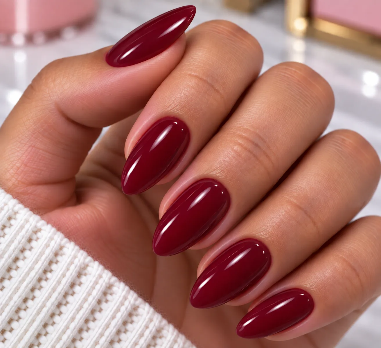 ACRILICAS ALMOND + ESMALTADO # 3 - 1