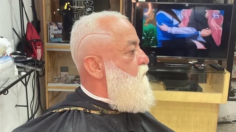 corte con barba(caballero)