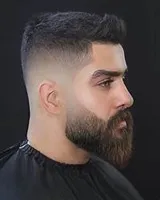 Corte de cabello con degradado, corte de barba y perfilado de cejas - Imagen 1