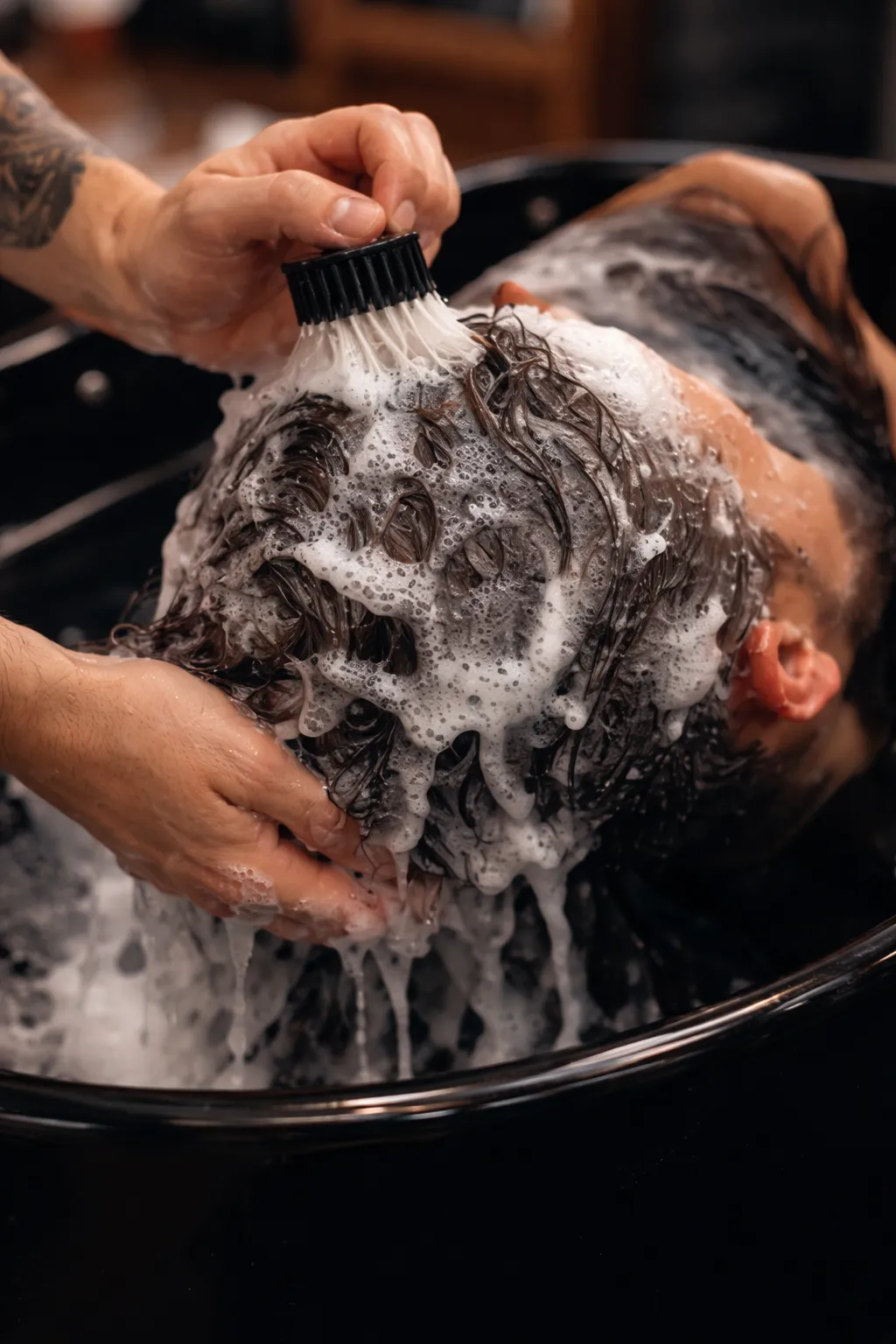 Corte con lavado de cabello
