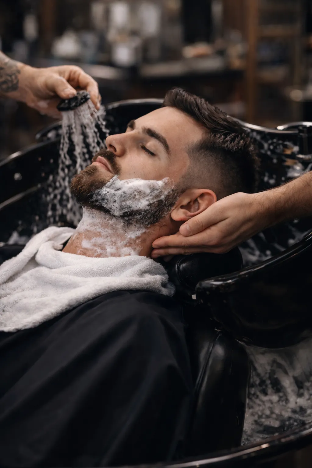Corte + barba y lavado de cabello