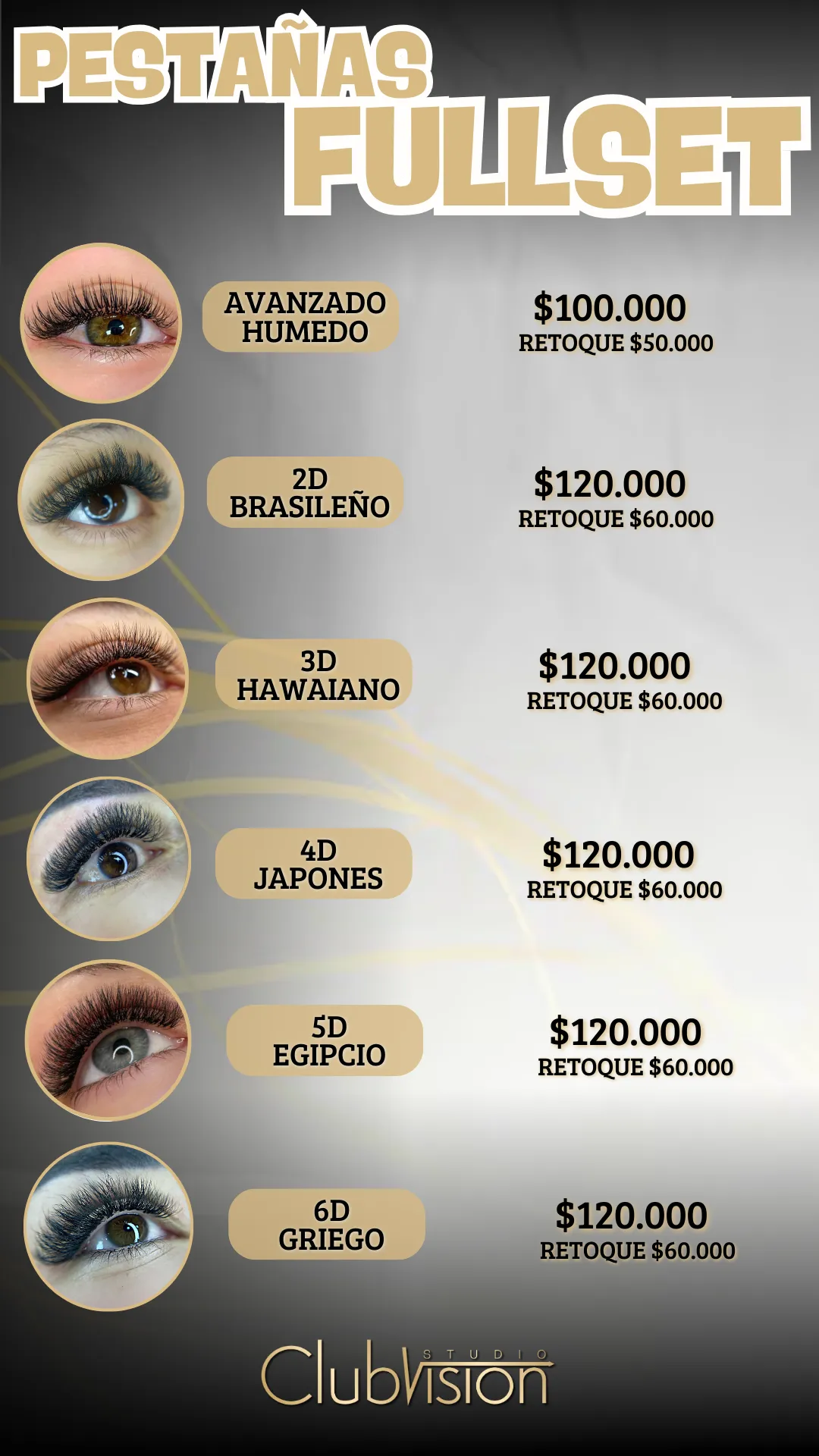 ***Retoque Pestañas Full set 2D,3D,4D,5D,6D - Imagen 1