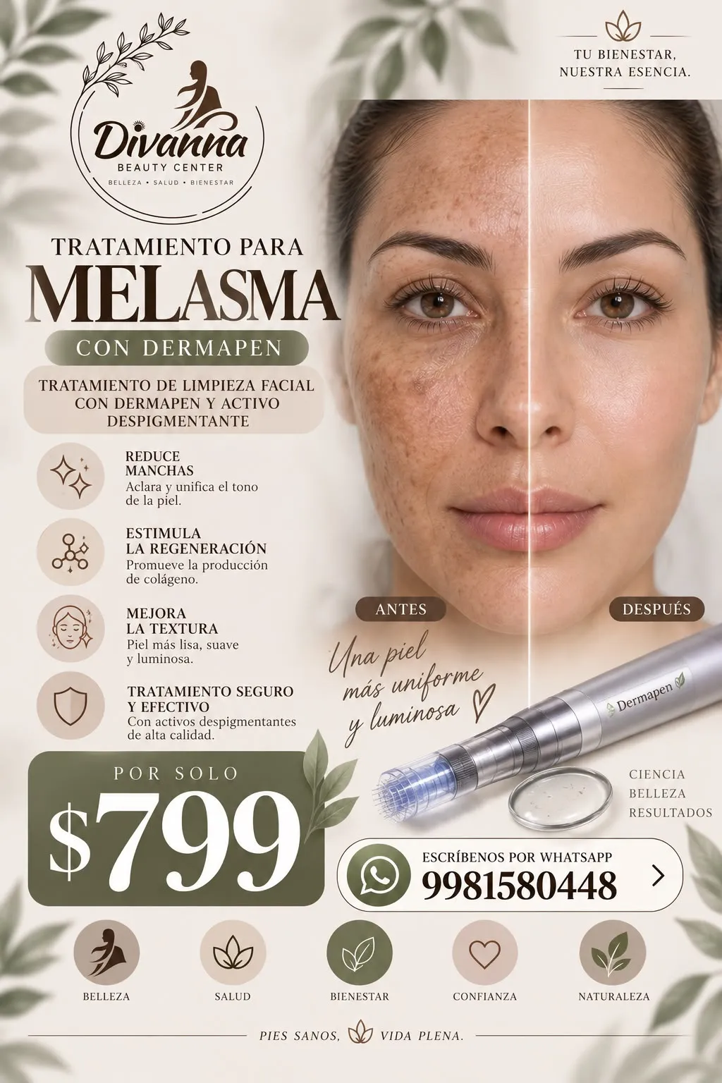 Tratamiento para melasma con Dermapen