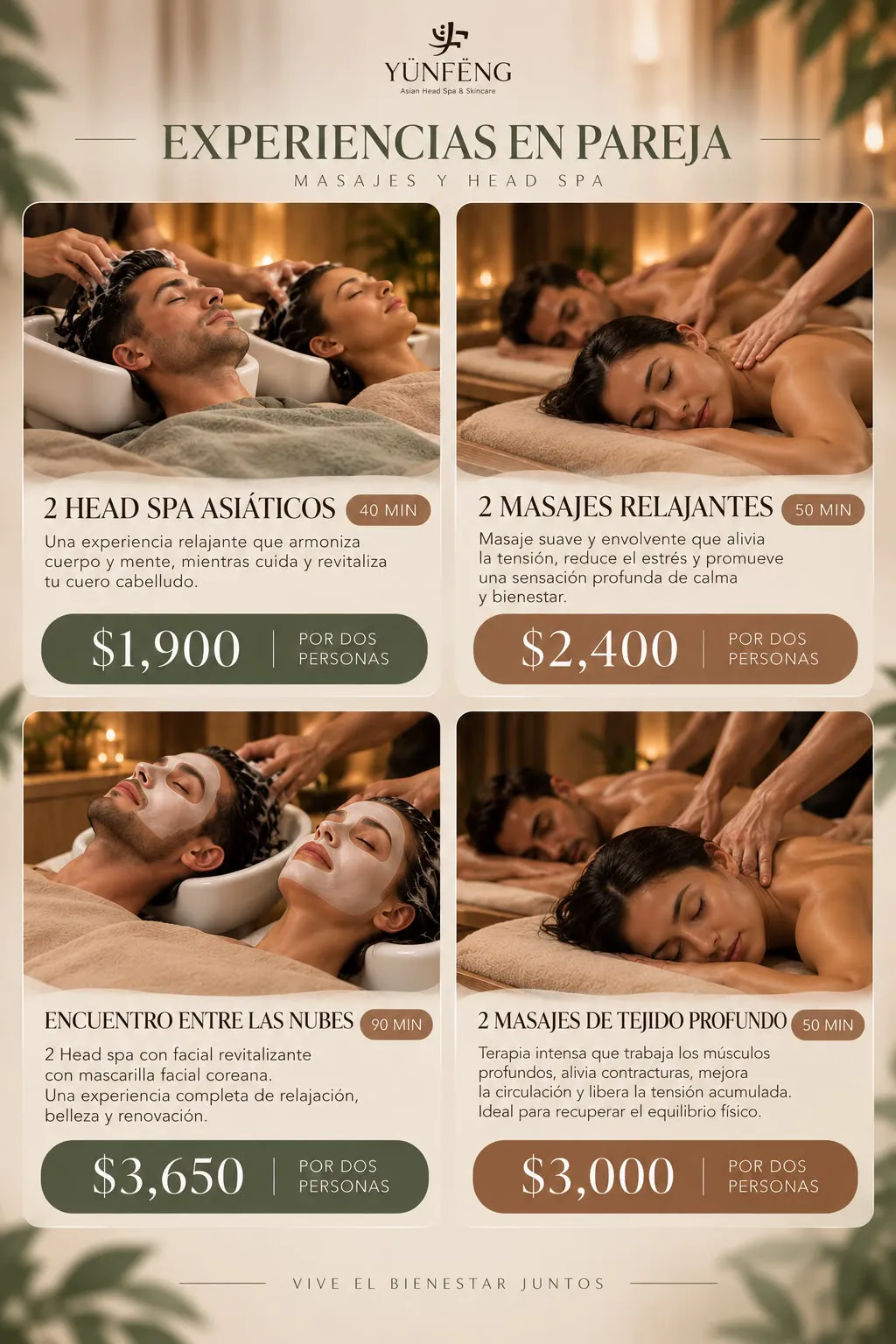 Experiencias Head Spa en Pareja