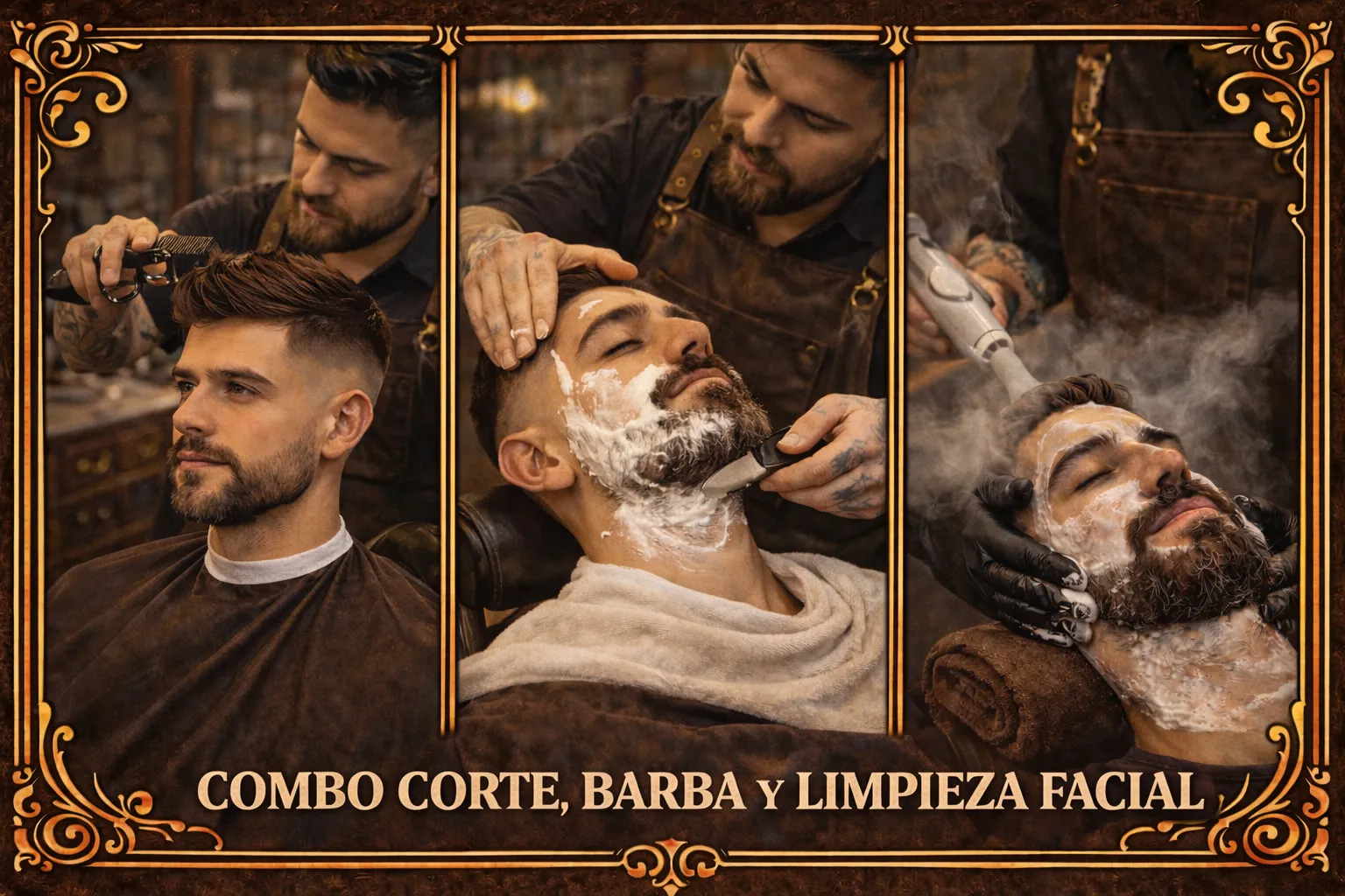 COMBO PREMIUM CORTE, BARBA Y LIMPIEZA