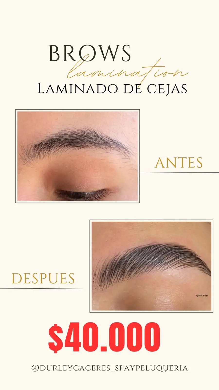 laminado de cejas