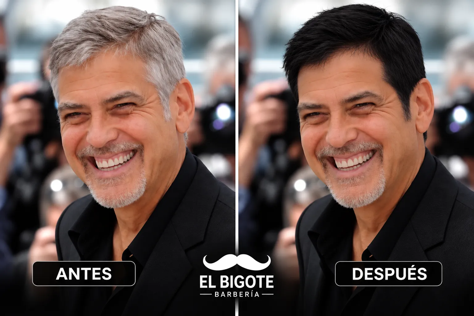 Tinte negro para hombre