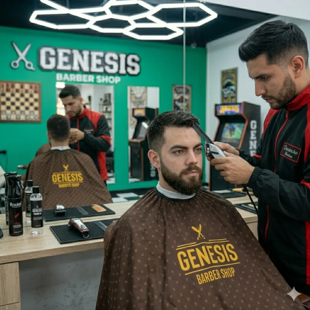 Corte de cabello tradicional y barba - 1