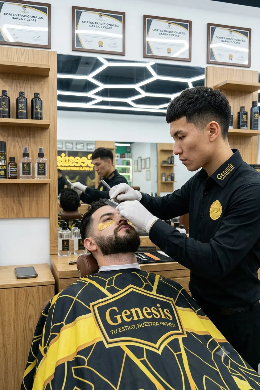Corte personalizado, barba y cejas