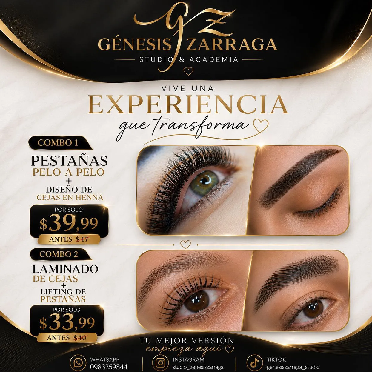 Combo # 2 laminado  & lash lifting