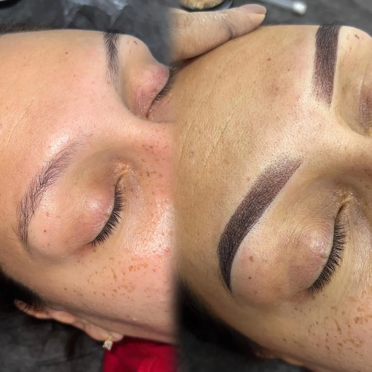 Micropigmentación de cejas efecto polvo