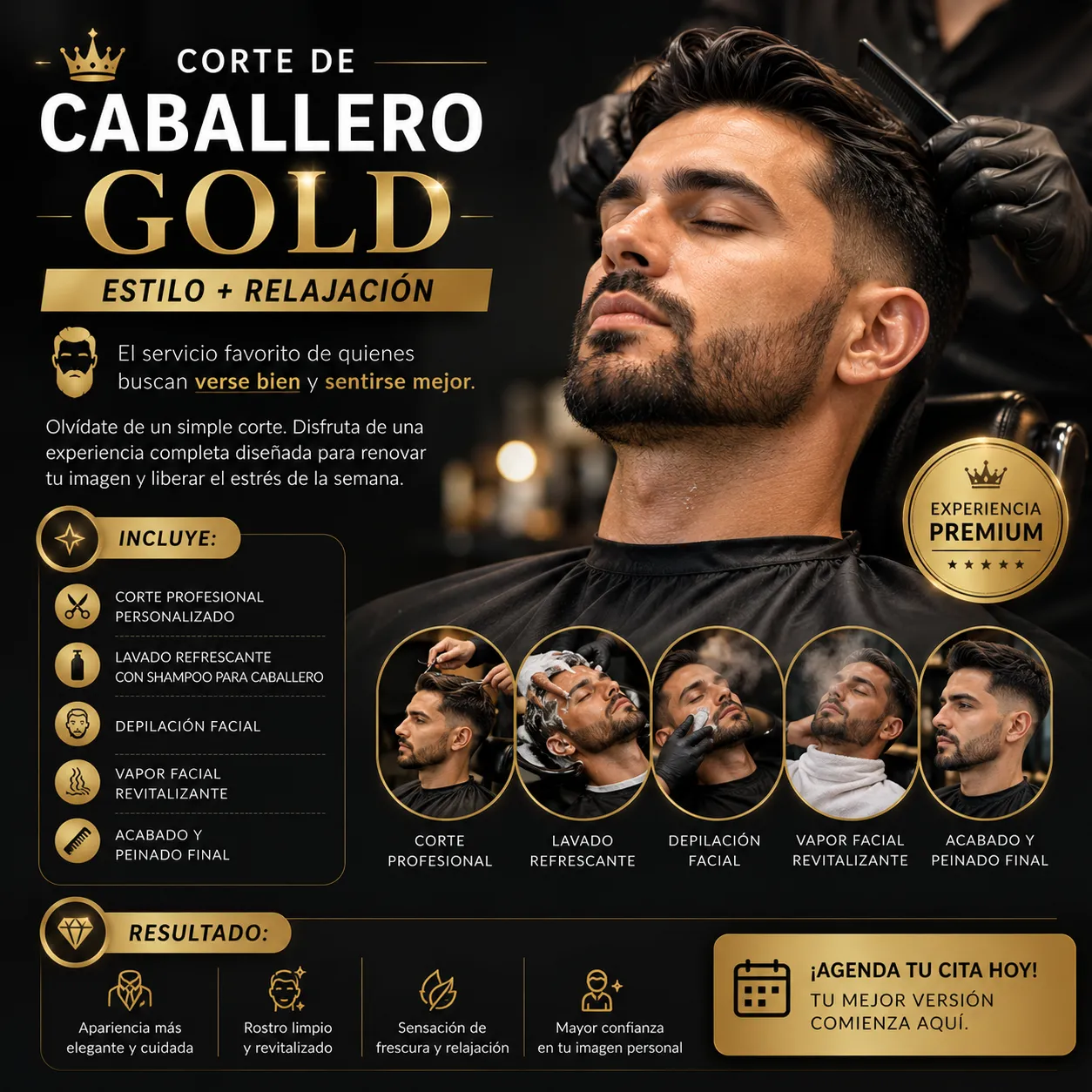 👑 Corte de Caballero Gold