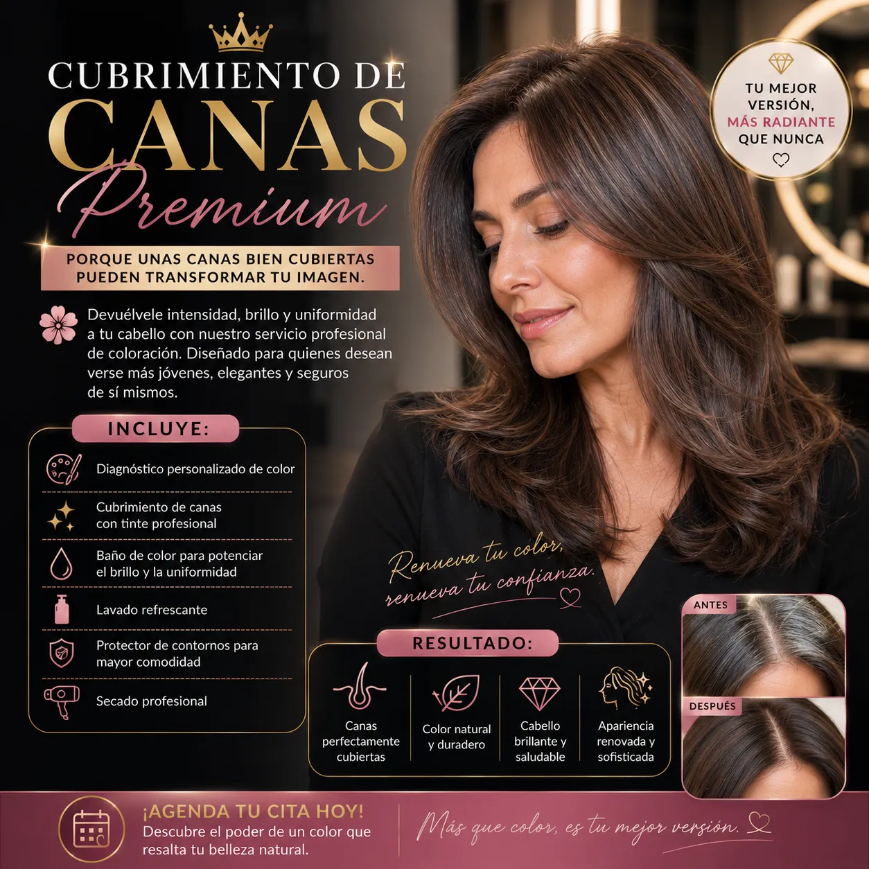 👑 Cubrimiento de Canas
