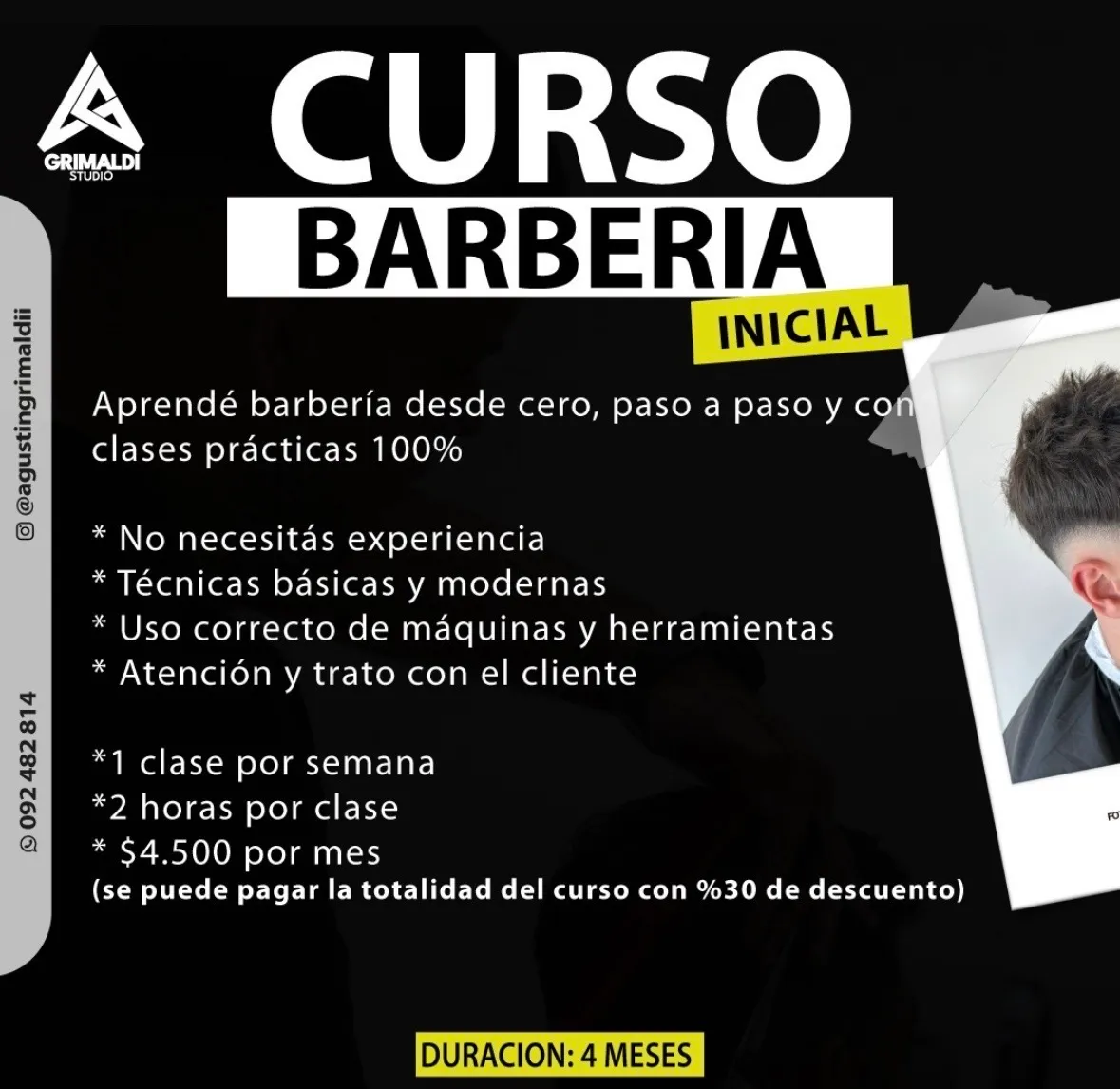 Curso inicial de barberia