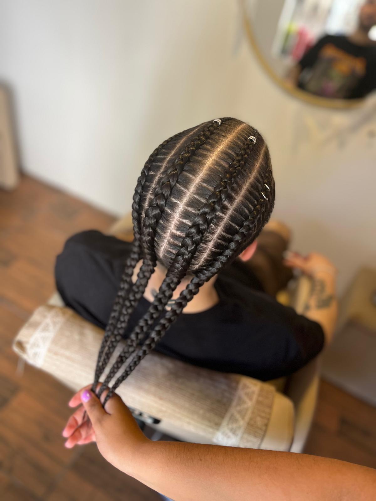 Feed in Braids 4/6 Sin Extensiones 