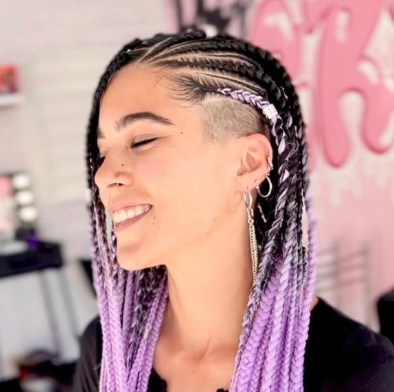 Box braids Lateral