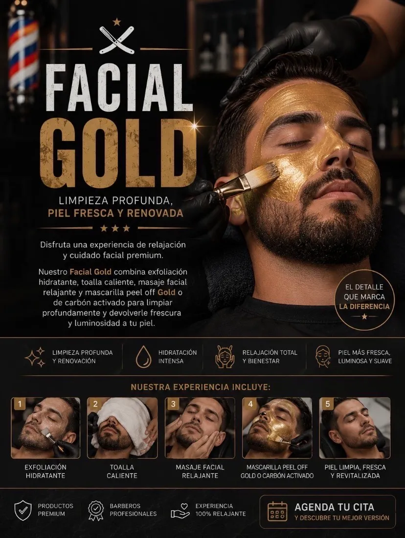 Facial mascarilla negra o gold