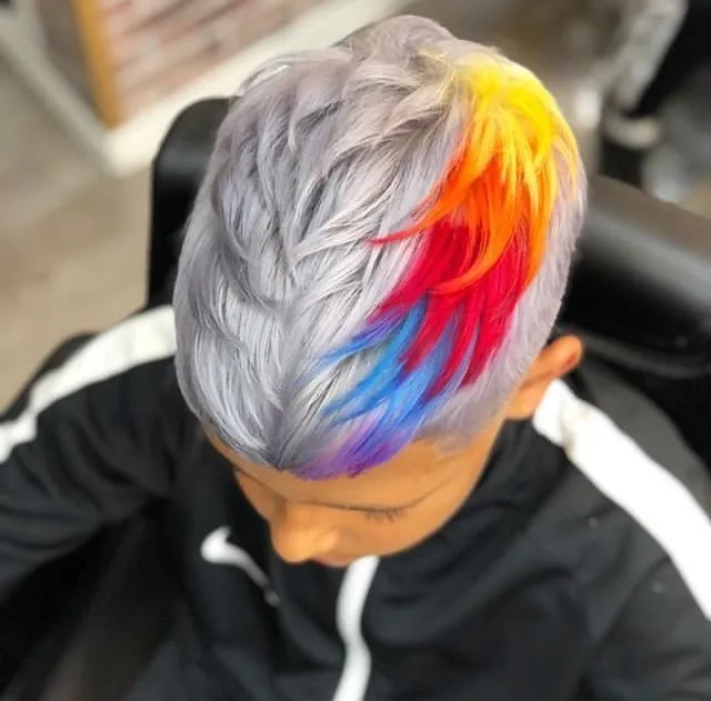 Azul, Rojo, Rosado, Amarillo