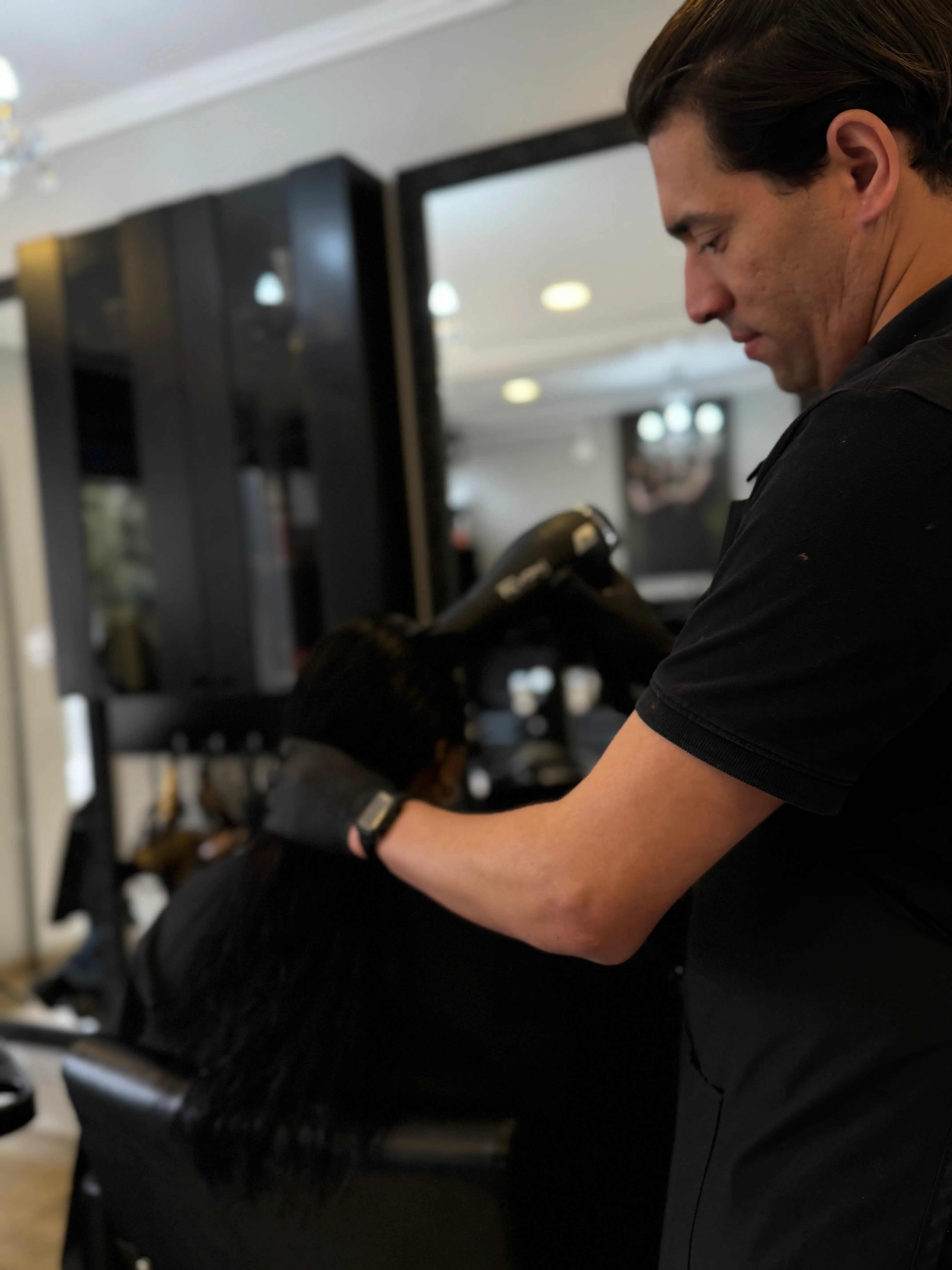 corte bordado + despunte + hidratación + planchado