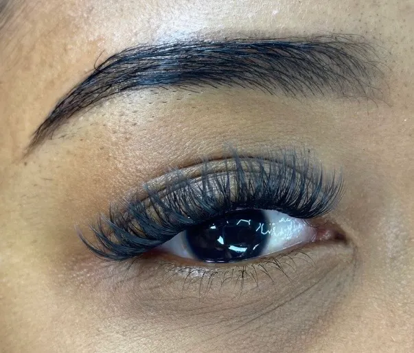 Pestañas punto a punto+ cejas en henna🦋