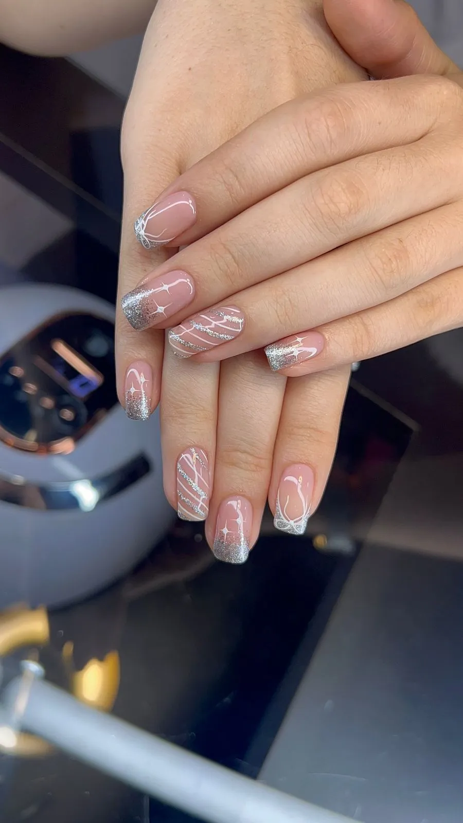 Forrado de Acrílico en uña Natural con semipermanente - 3