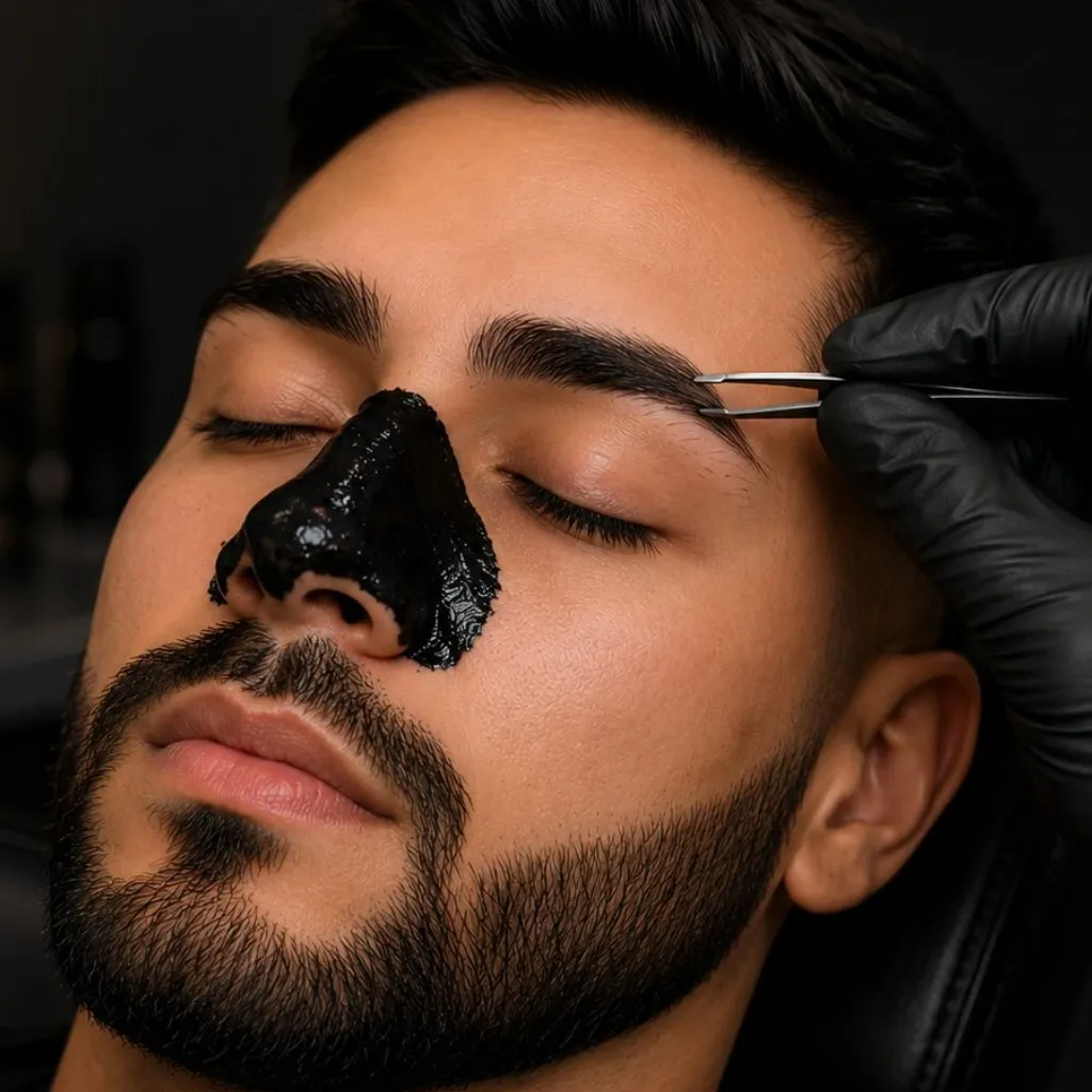 Corte + Mascarilla puntos negros + Cejas