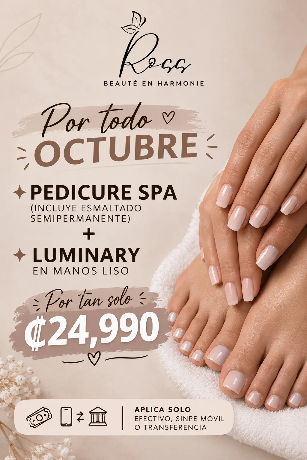 PEDÍ SPA + CALCIO EN MANOS