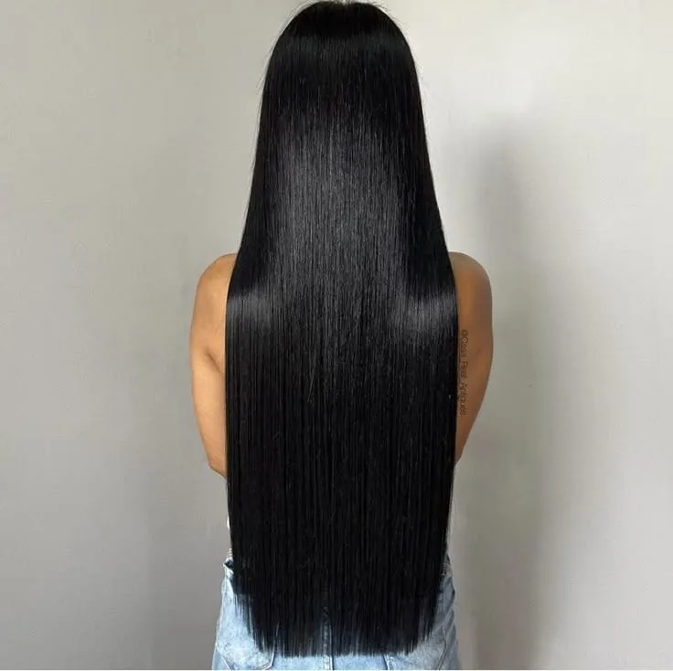 cepillado planchado cabello largo