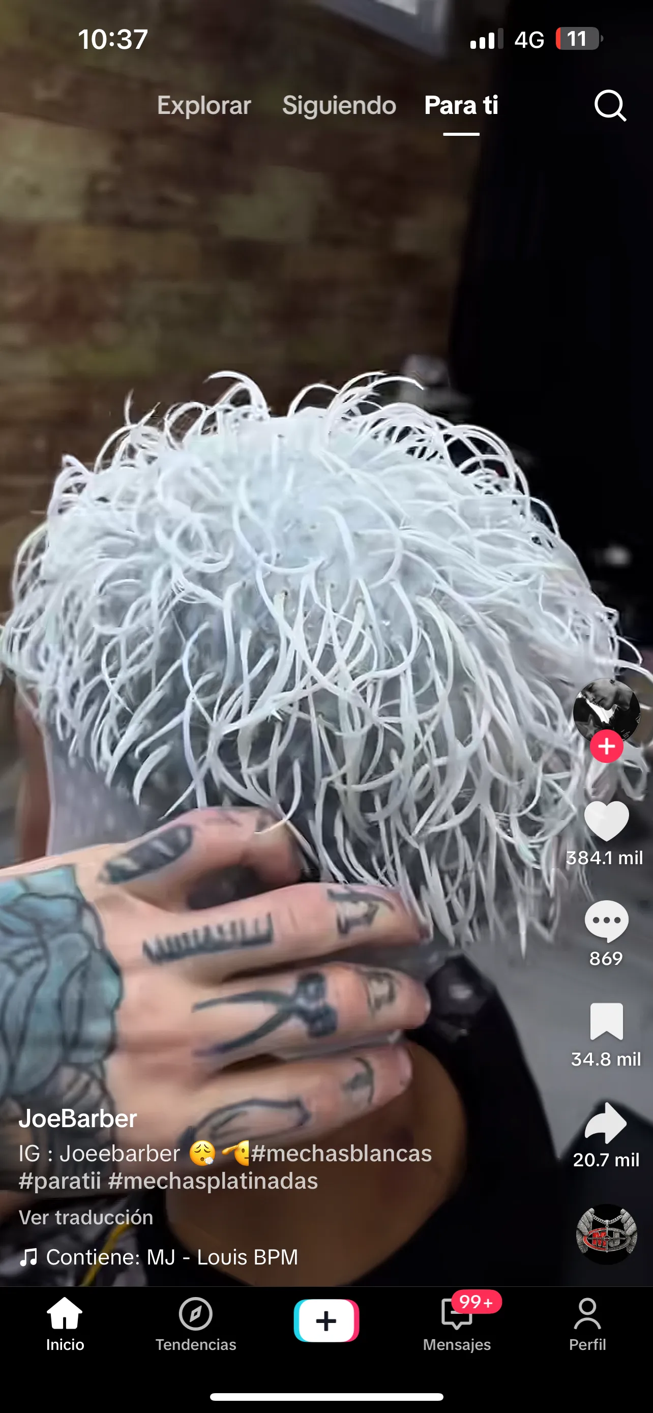 Mechas platinadas