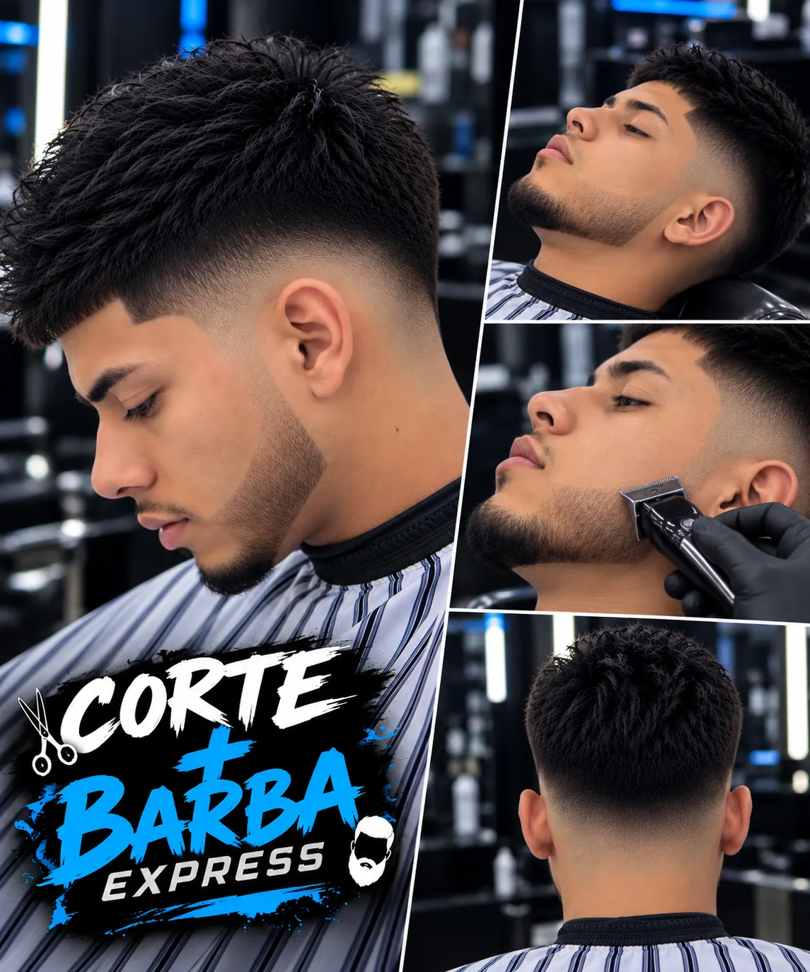 corte y barba exprés