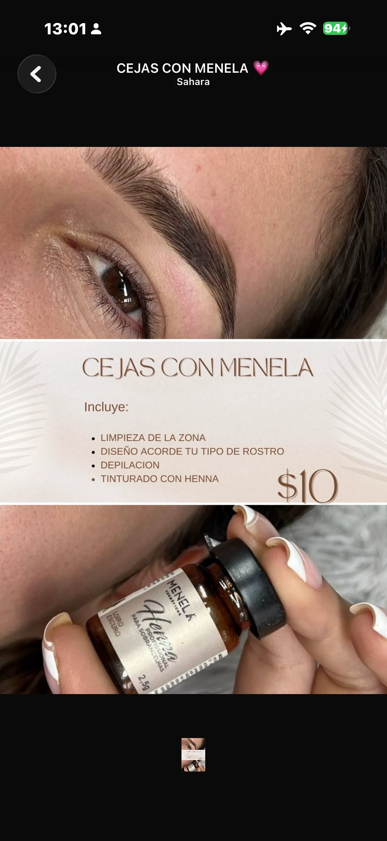 Cejas con Menela