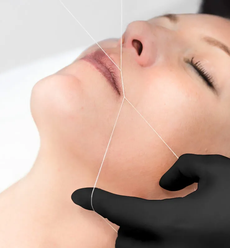 Depilacion bigote con hilo - Imagen 1