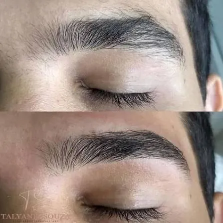 limpieza cejas + línea