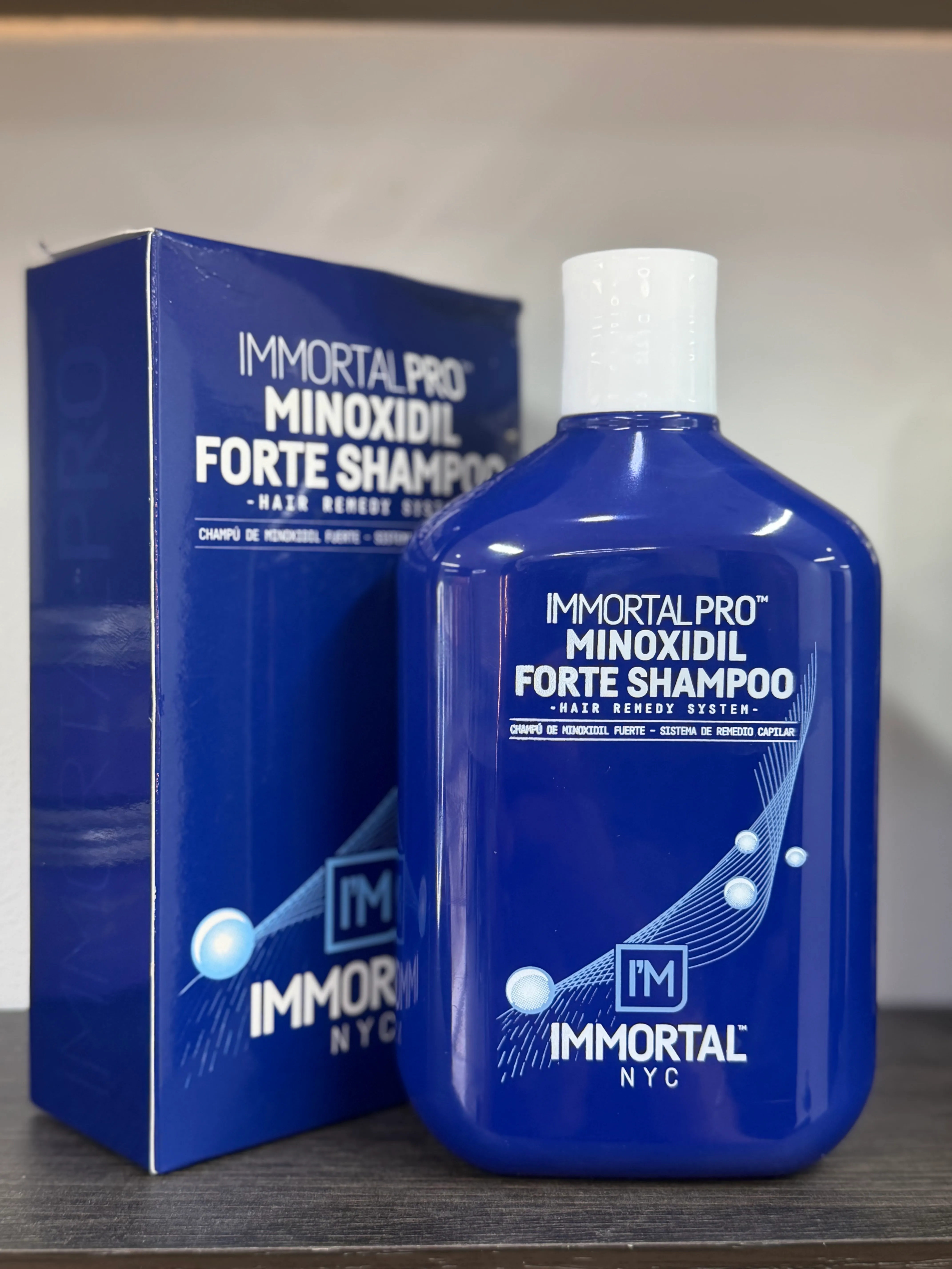 Shampoo con minoxidil