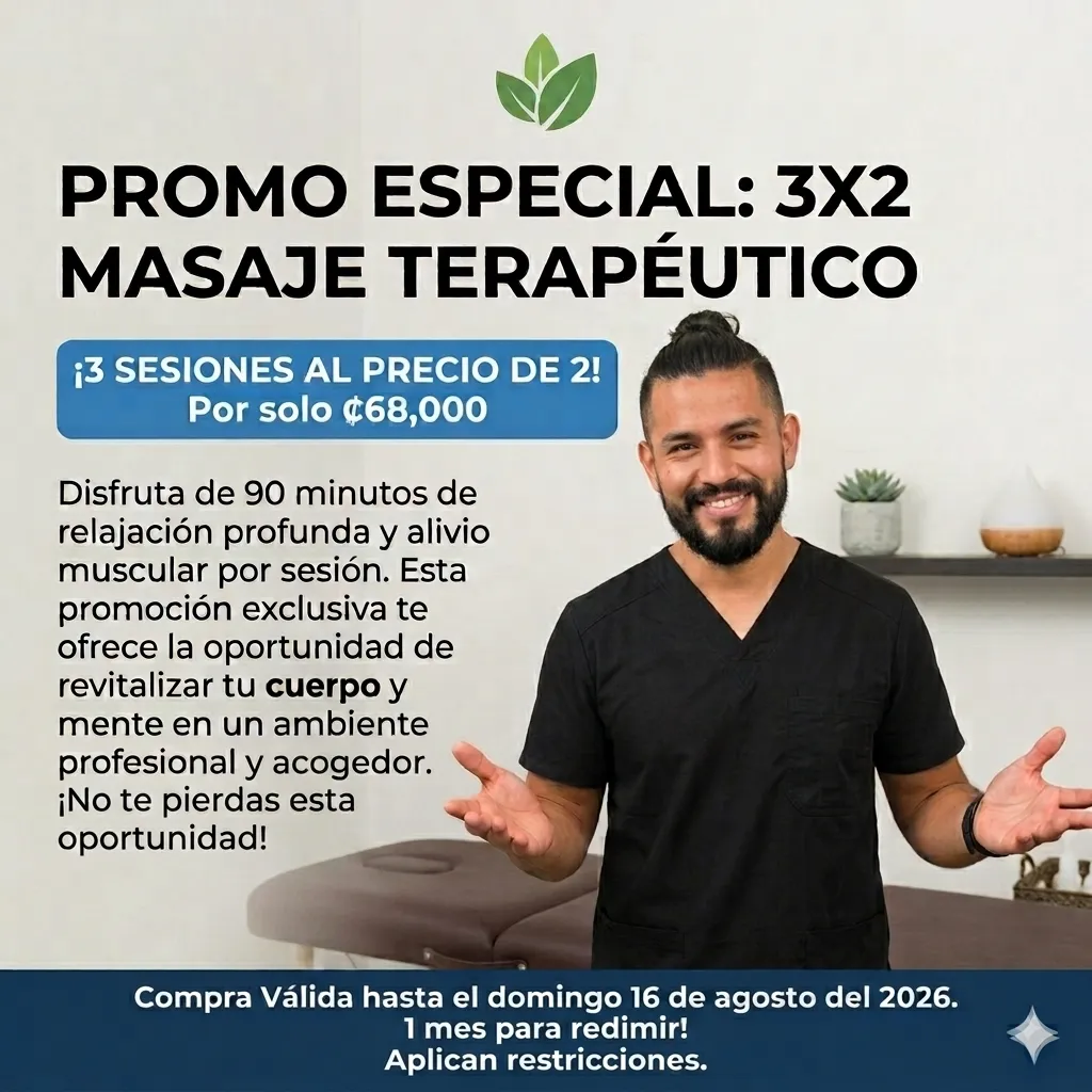 3X2 MASAJE TERAPÉUTICO
