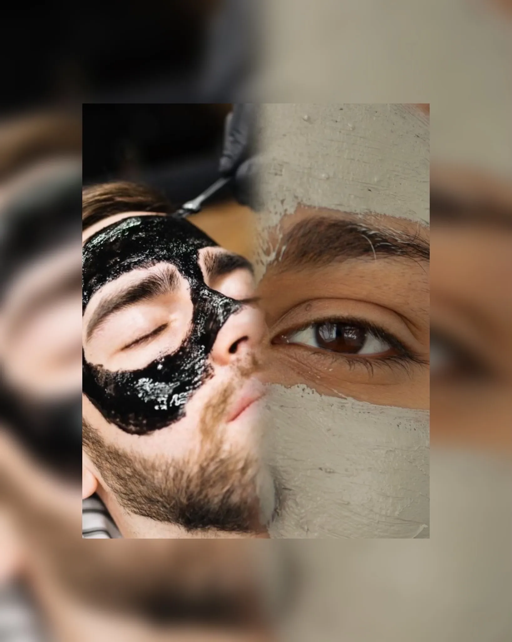 Corte y barba + mascarilla negra o de arcilla - Imagen 1