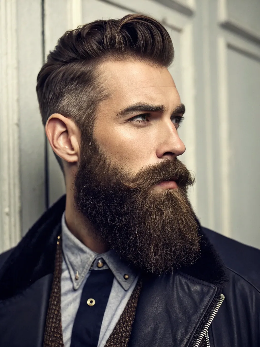 corte clásico y barba