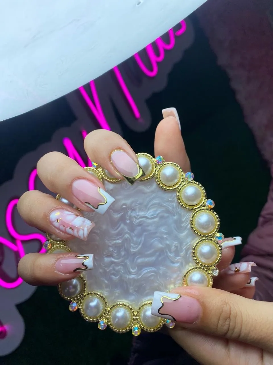 baño en Poligel en uña natural