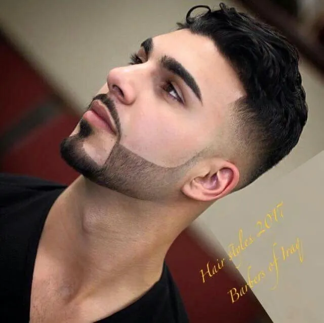 corte con barba y cejas