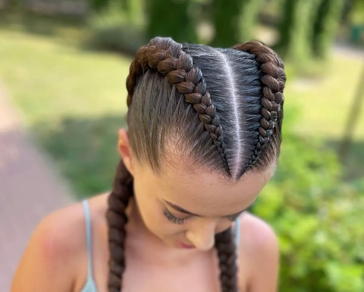 dos trenzas pegadas